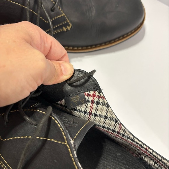 Penguin Mens Black Lace Up Leather Oxfords sz 12 - Picture 6 of 6